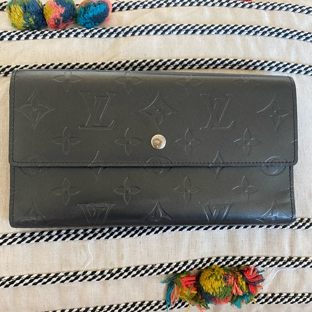 Authentic Louis Vuitton Gray Monogram Mat Vernis